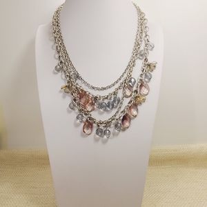 LOFT Multi layer bib necklace Statement.